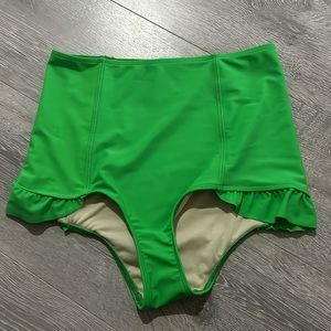 KJ Kelly green encore leg ruffle